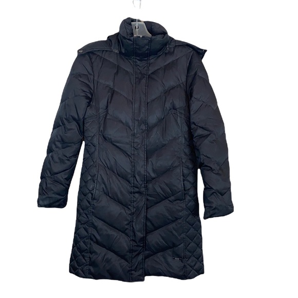 Kenneth Cole Reaction Black Down Puffer Coat Size Small - Picture 1 of 15